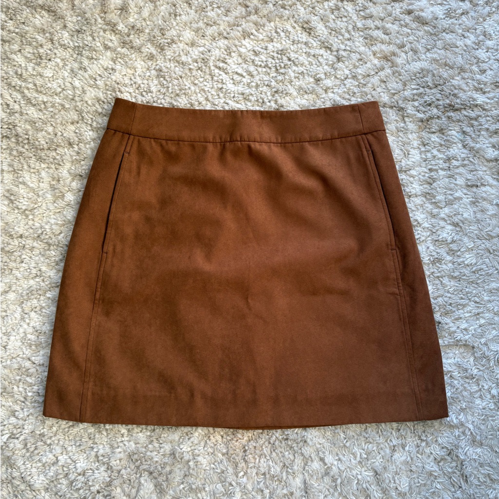 J. Crew Brown Suede Skirt Size 10